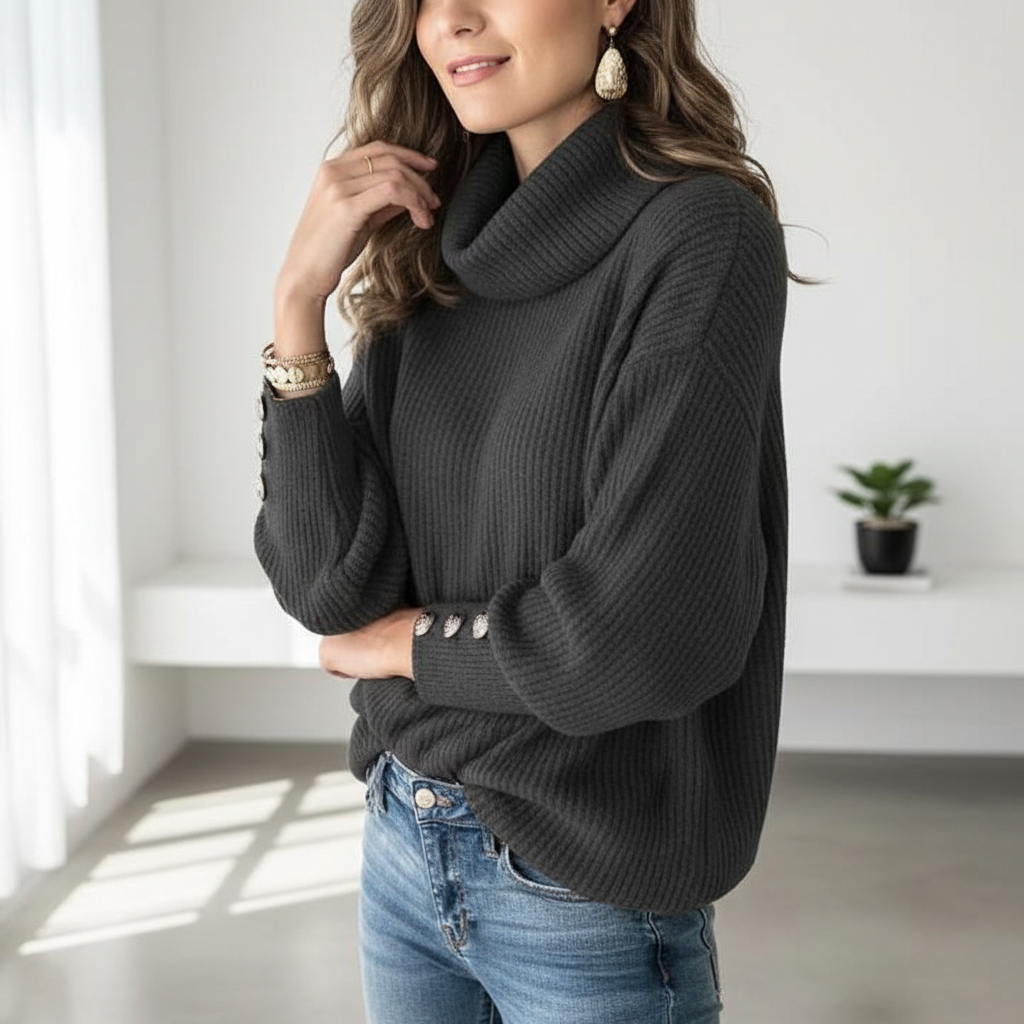 Women's Lapel Pullover Knit Sweater