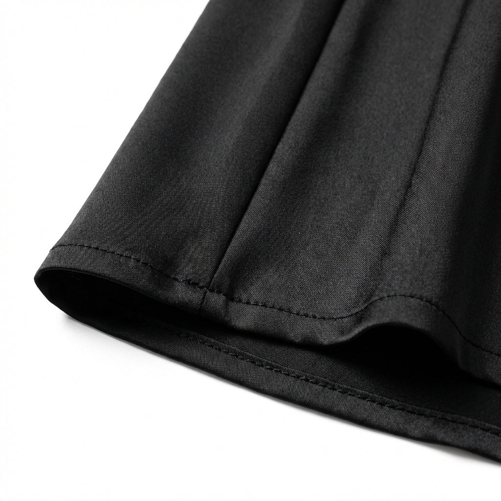 Elegant Temperament Long-sleeved Dress Satin Halterneck Formal Evening Dresses Women Clothing