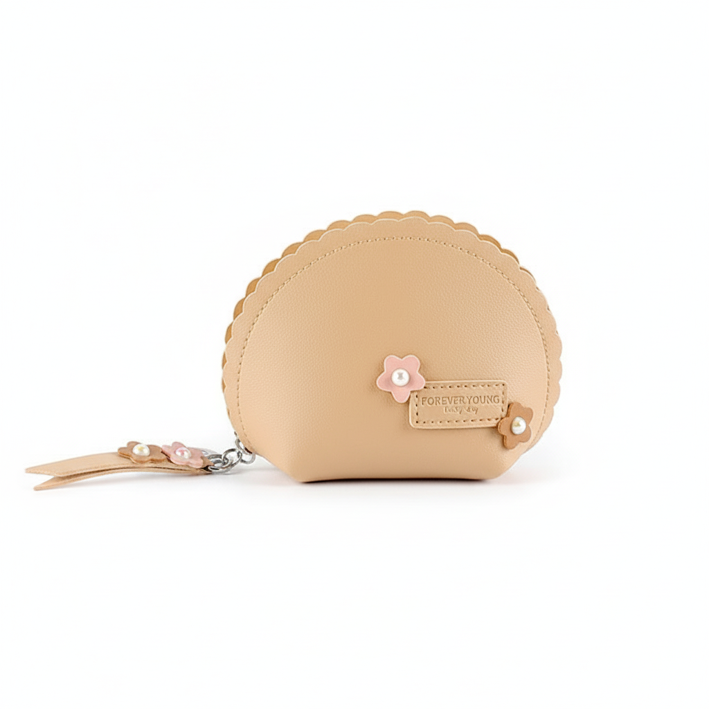 Women's Hand Holding Fan Small And Simple Coin Key Case One-piece Zipper Waterproof Coin Purse