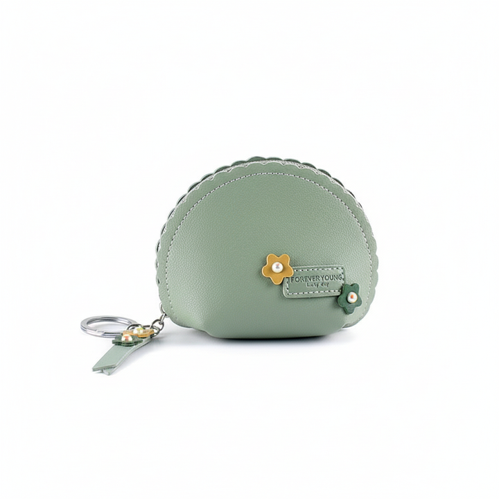 Women's Hand Holding Fan Small And Simple Coin Key Case One-piece Zipper Waterproof Coin Purse