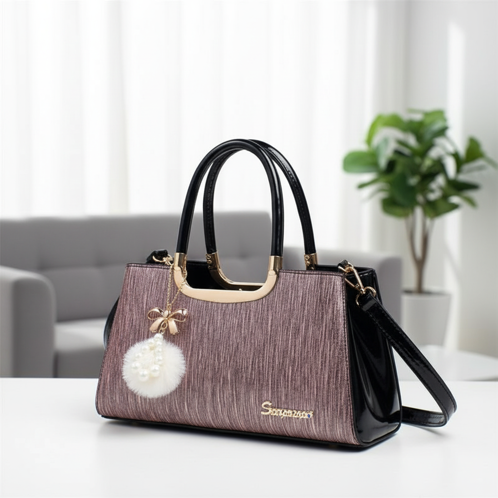 Elegant PU Leather Women’s Handbag – Fashion Top Handle Shoulder & Crossbody Bag