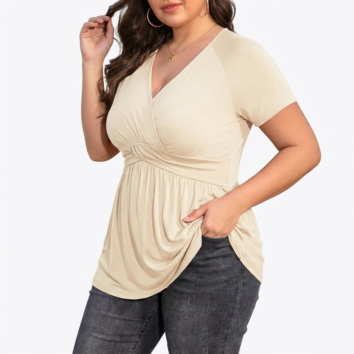 Women's Plus Size T-shirt V-neck Top