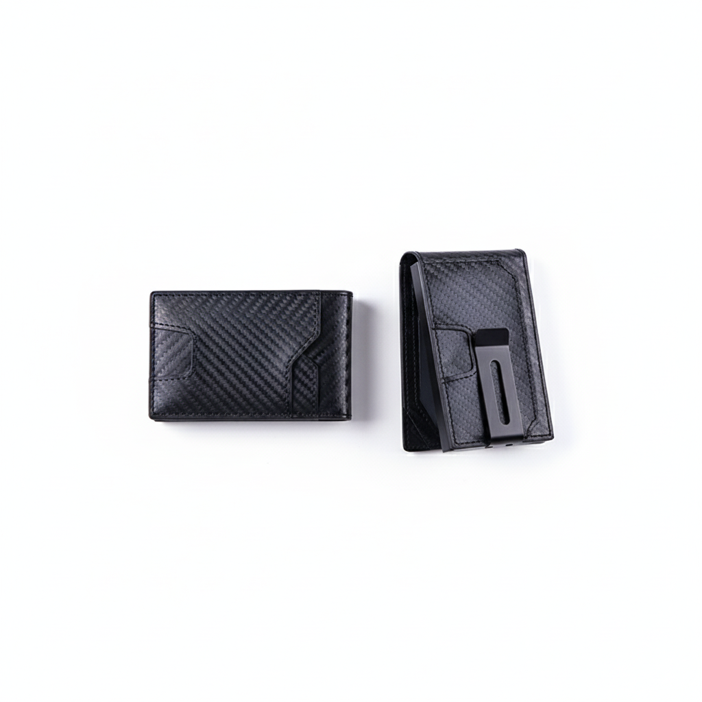 Men’s RFID Blocking Pop-Up Wallet – Slim Aluminum Card Holder with Money Clip