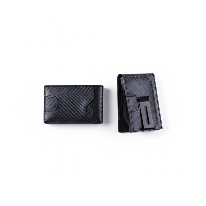 Men’s RFID Blocking Pop-Up Wallet – Slim Aluminum Card Holder with Money Clip
