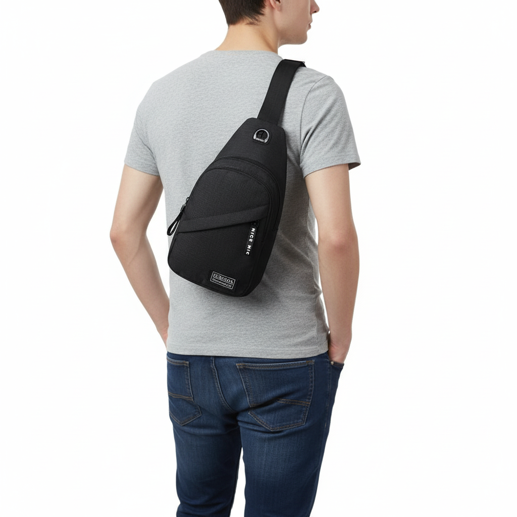 Men Women Sling Bag Chest Fanny Packs Cross Body Travel Sports Shoulder Backpack