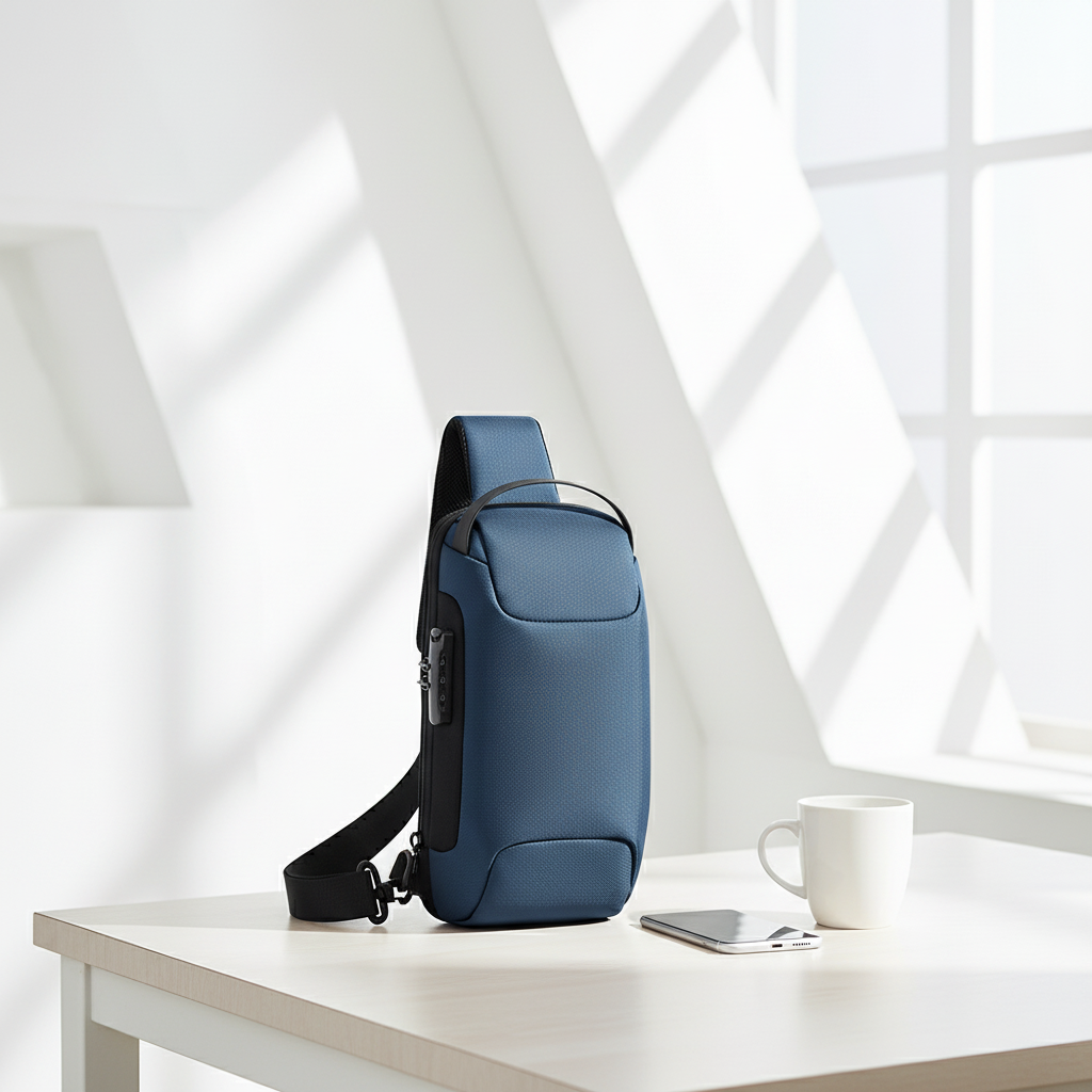 Unisex Waterproof Oxford Chest Bag – Anti-Theft Crossbody Sling Backpack