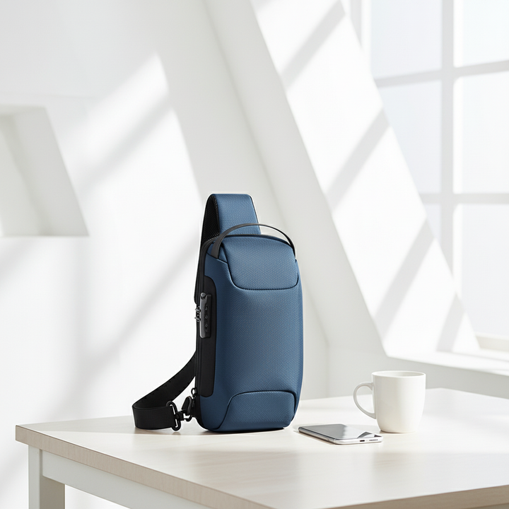 Unisex Waterproof Oxford Chest Bag – Anti-Theft Crossbody Sling Backpack