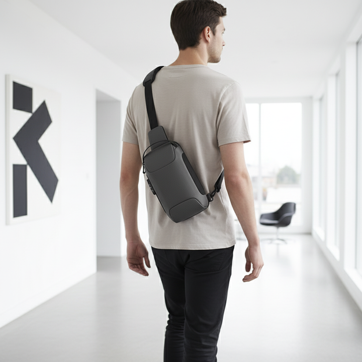 Unisex Waterproof Oxford Chest Bag – Anti-Theft Crossbody Sling Backpack