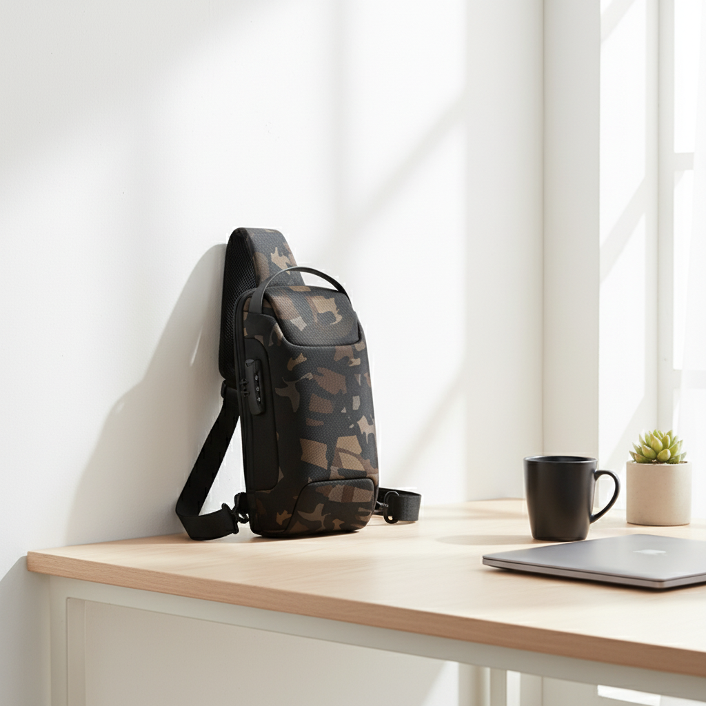 Unisex Waterproof Oxford Chest Bag – Anti-Theft Crossbody Sling Backpack