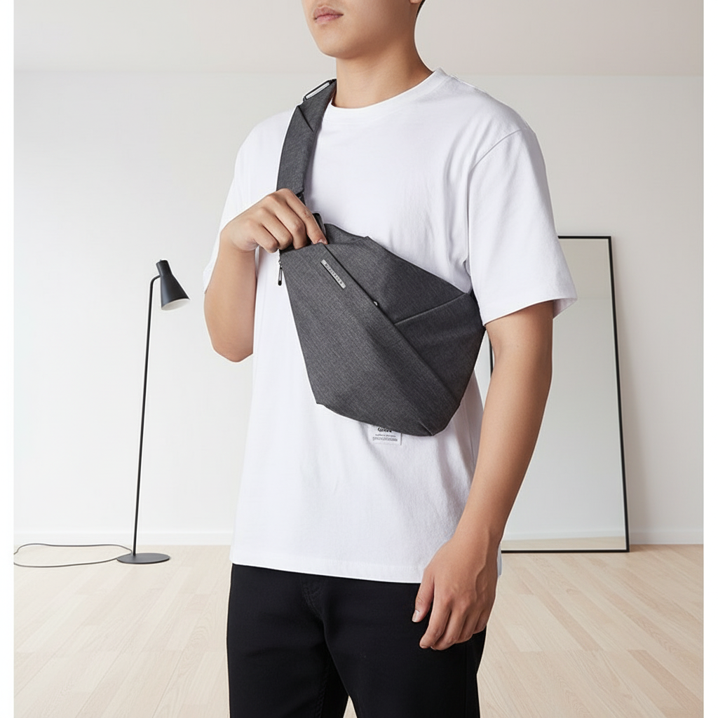 Anti-Theft Sling Crossbody Bag – Casual Polyester Travel Shoulder Bag