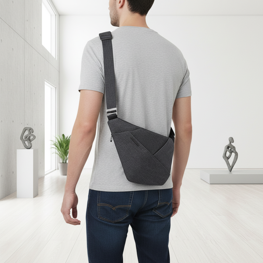 Anti-Theft Sling Crossbody Bag – Casual Polyester Travel Shoulder Bag