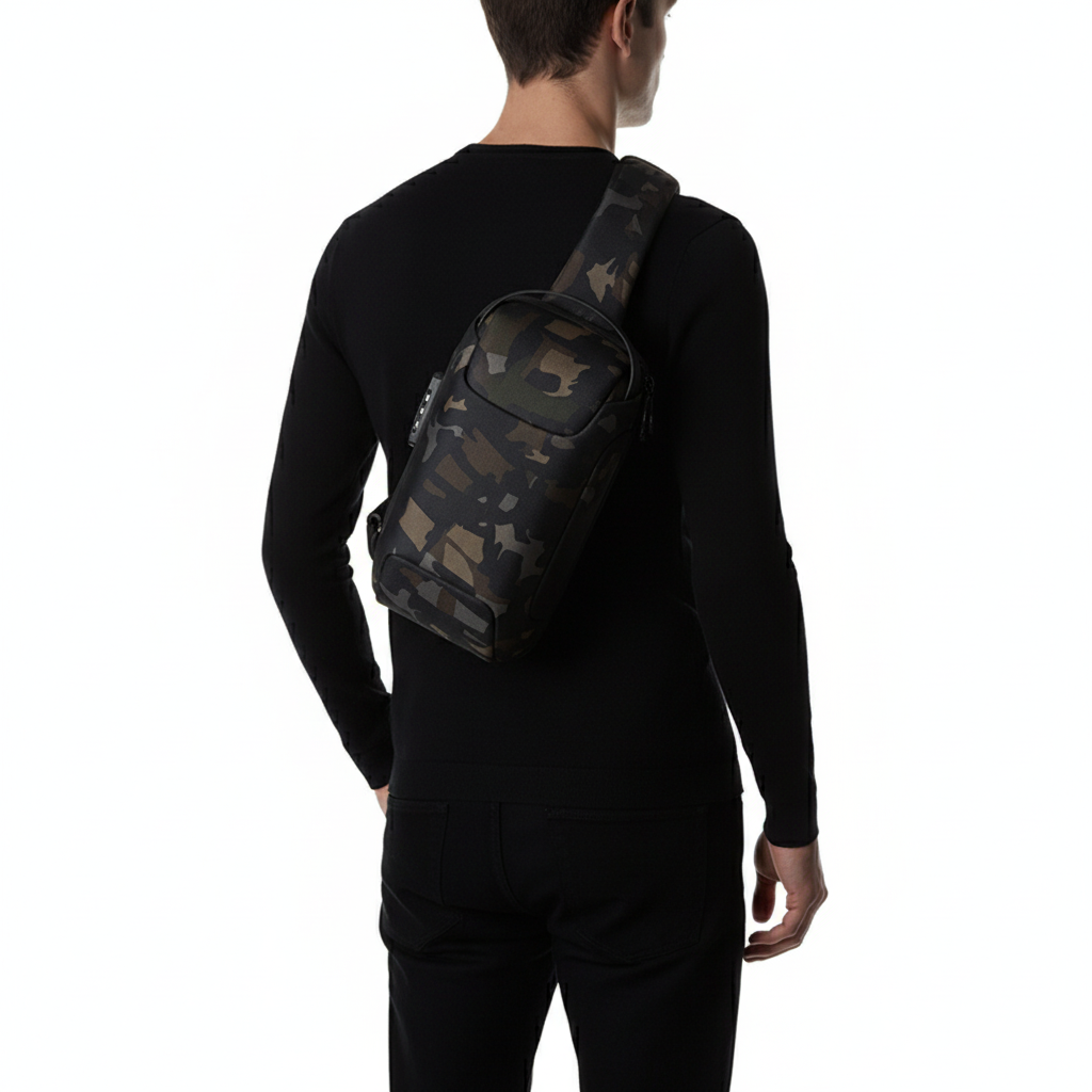 Unisex Waterproof Oxford Chest Bag – Anti-Theft Crossbody Sling Backpack