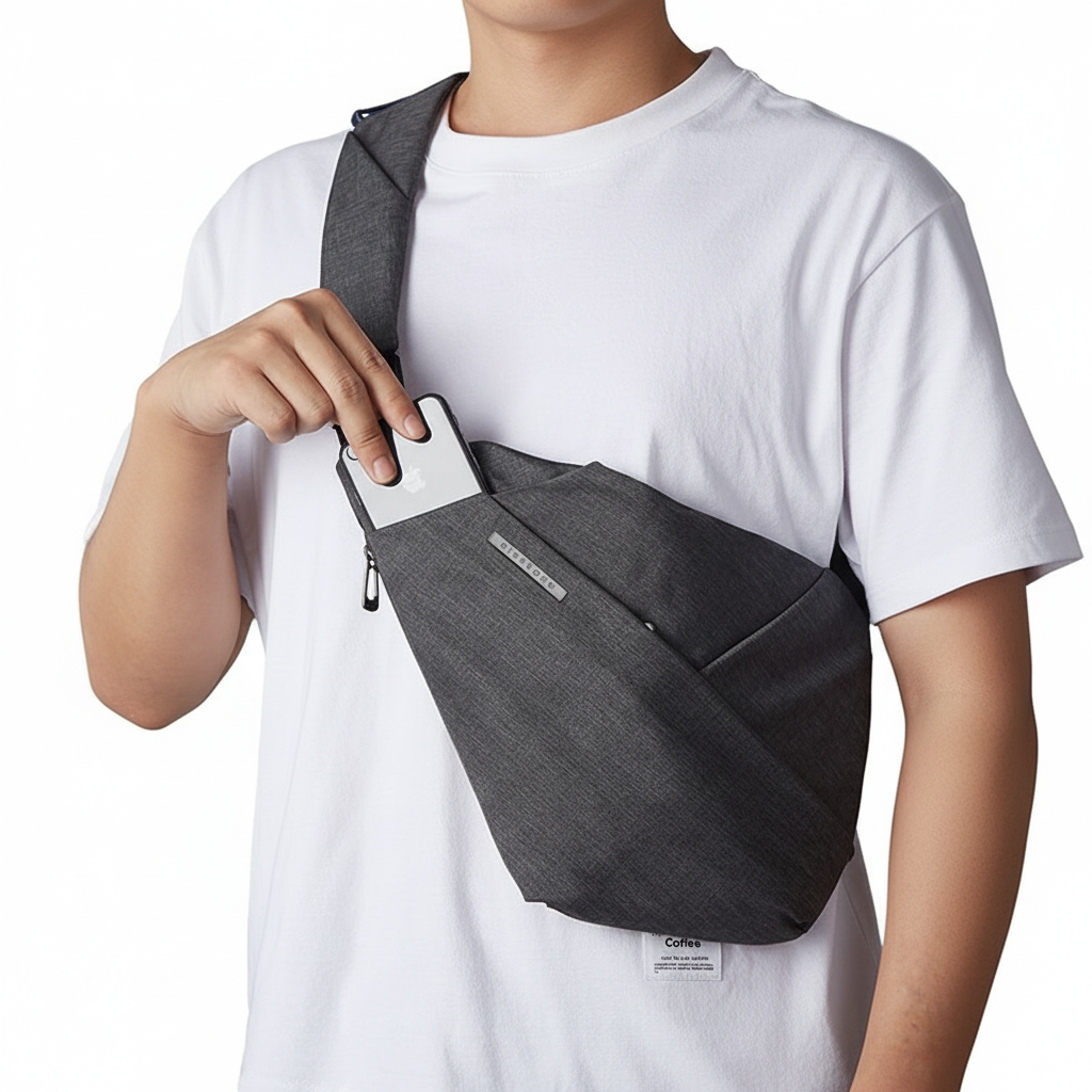 Anti-Theft Sling Crossbody Bag – Casual Polyester Travel Shoulder Bag