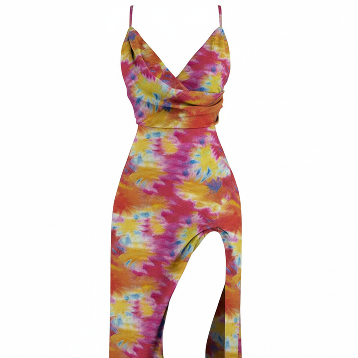 V-neck Slit Sling Dress Summer Fashion Sexy Slim Suspender Dresses For Women Clothing