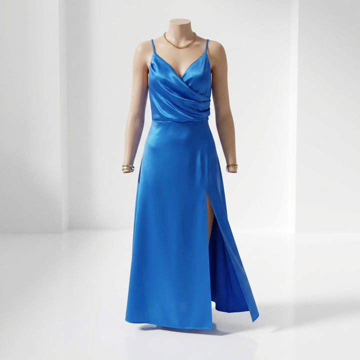 V-neck Slit Sling Dress Summer Fashion Sexy Slim Suspender Dresses For Women Clothing