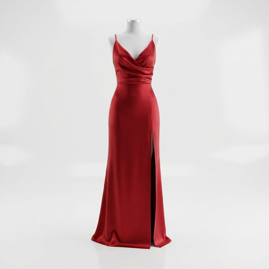 V-neck Slit Sling Dress Summer Fashion Sexy Slim Suspender Dresses For Women Clothing