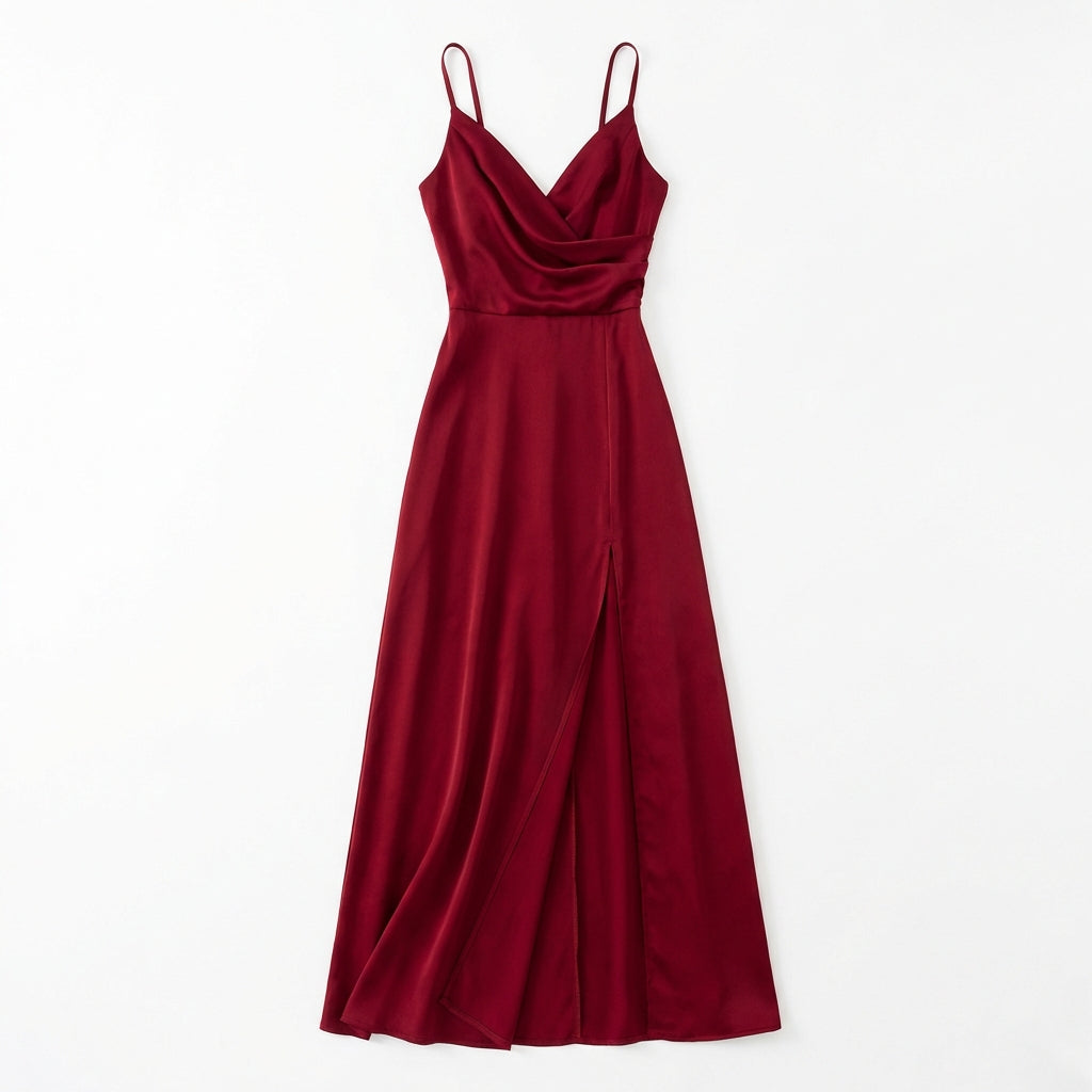 V-neck Slit Sling Dress Summer Fashion Sexy Slim Suspender Dresses For Women Clothing