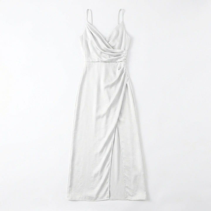 V-neck Slit Sling Dress Summer Fashion Sexy Slim Suspender Dresses For Women Clothing