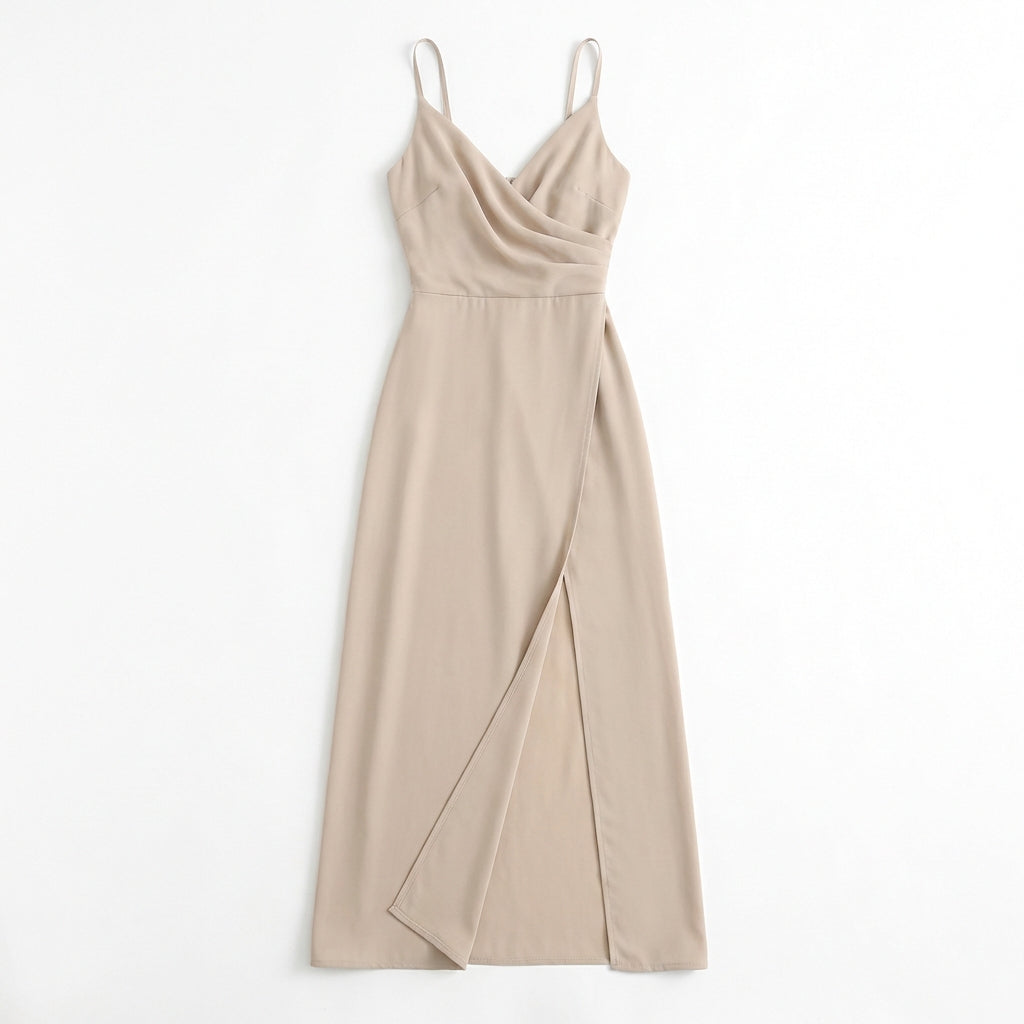 V-neck Slit Sling Dress Summer Fashion Sexy Slim Suspender Dresses For Women Clothing