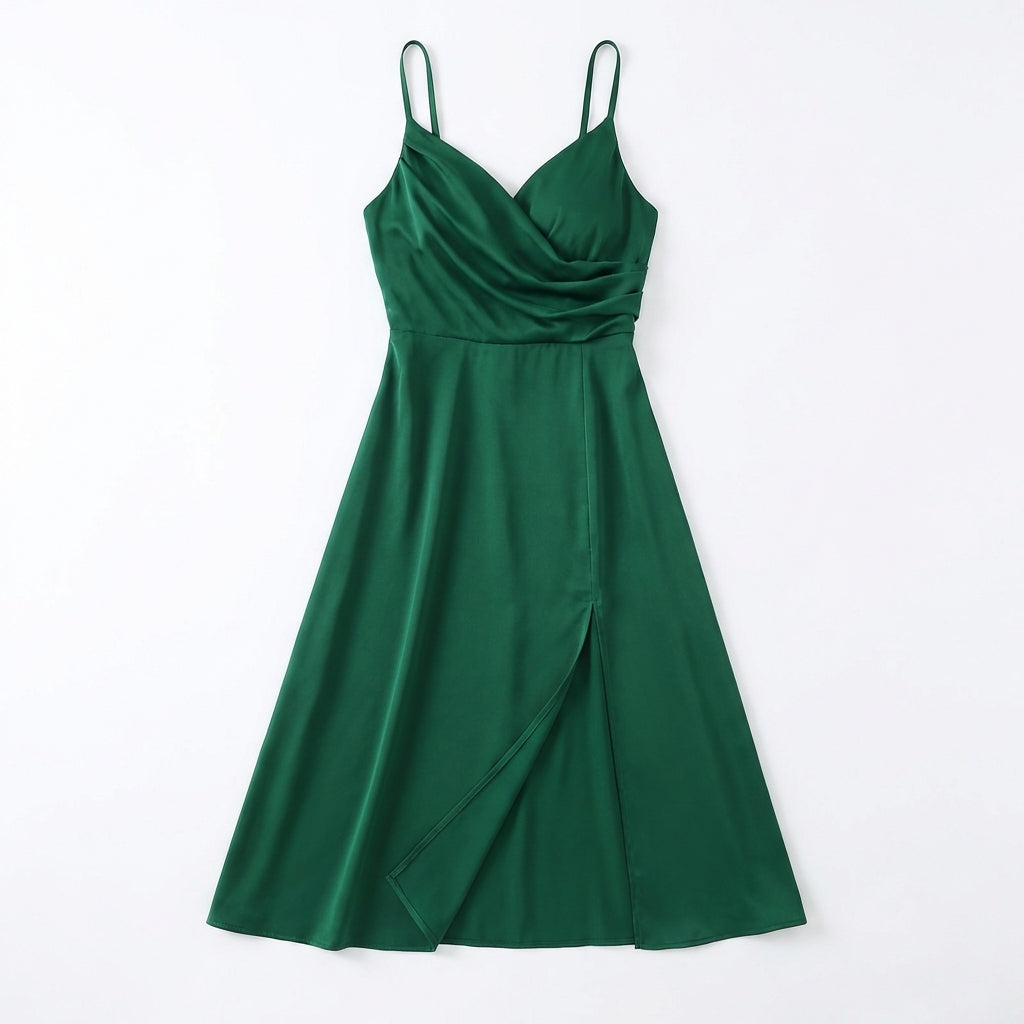 V-neck Slit Sling Dress Summer Fashion Sexy Slim Suspender Dresses For Women Clothing