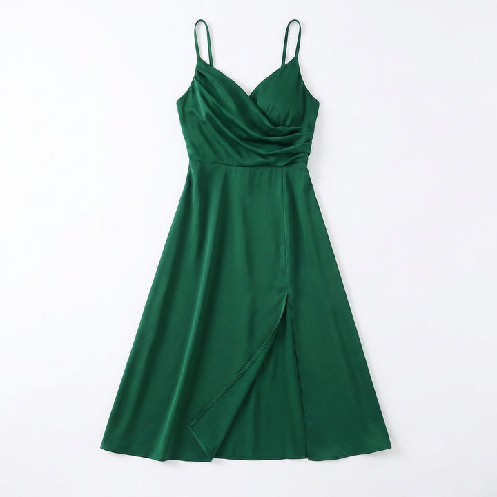 V-neck Slit Sling Dress Summer Fashion Sexy Slim Suspender Dresses For Women Clothing