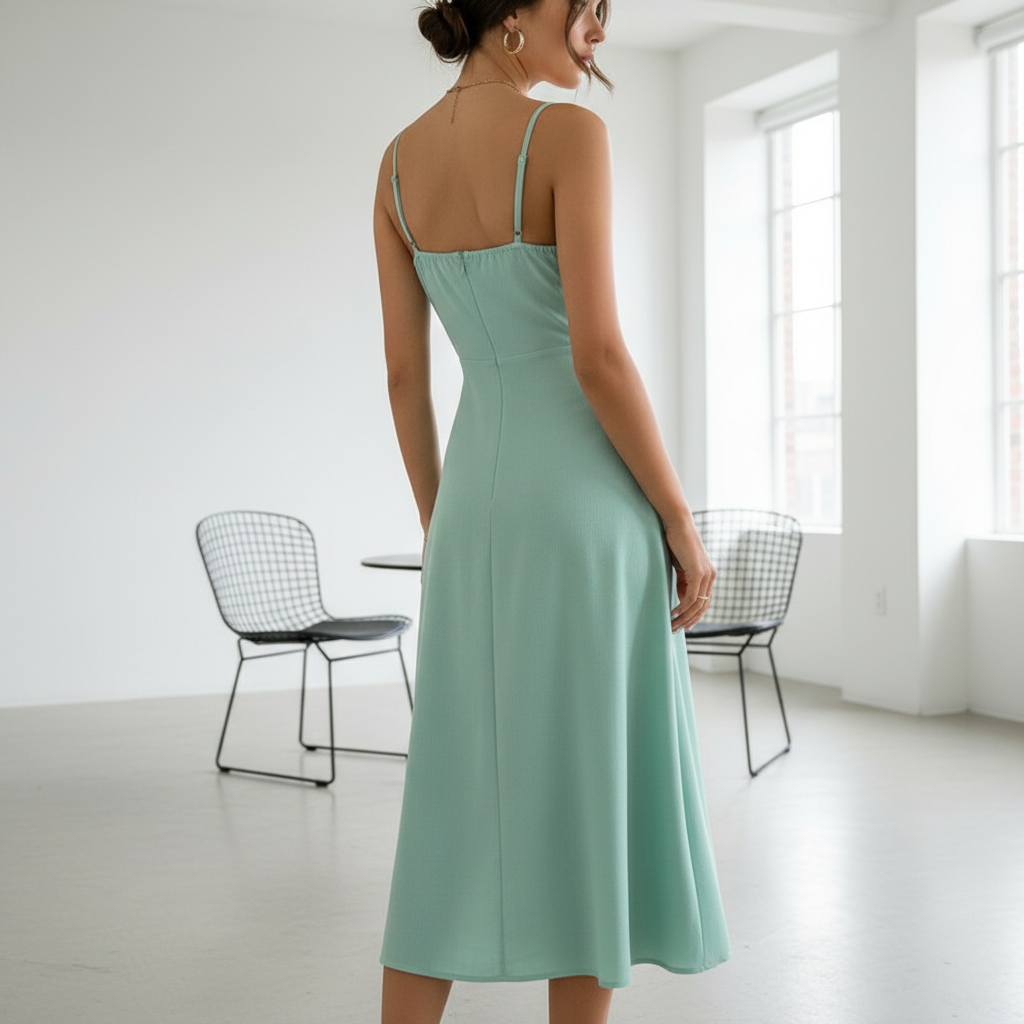 V-neck Slit Sling Dress Summer Fashion Sexy Slim Suspender Dresses For Women Clothing
