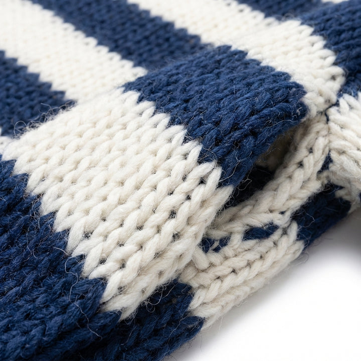 Loose Striped Pullover Sweater Fashion Versatile Long-sleeved Knitted Tops For Women Clothing