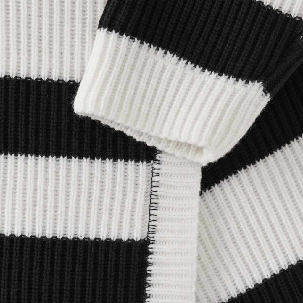 Loose Striped Sweater Fashion Casual Long Batwing Sleeve Round Neck Pullover Knit Tops Women Clothing