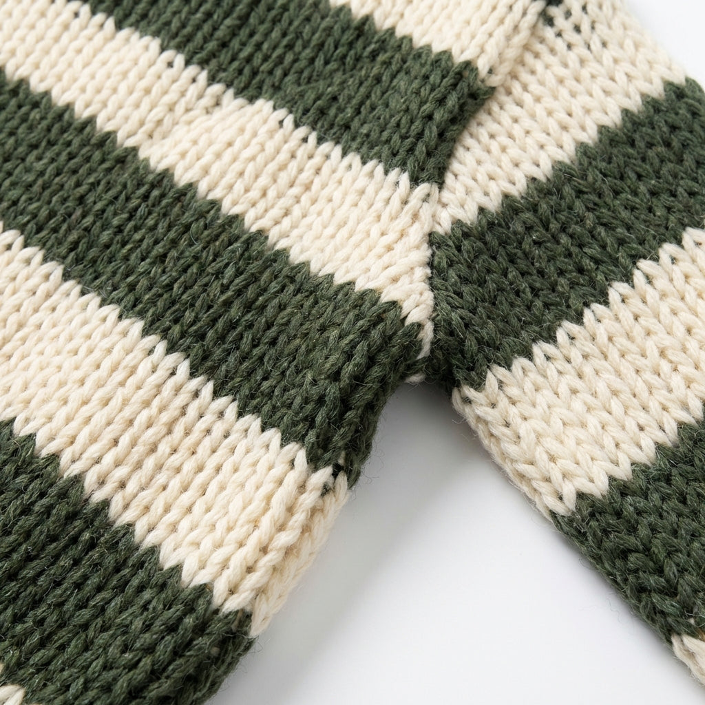 Loose Striped Pullover Sweater Fashion Versatile Long-sleeved Knitted Tops For Women Clothing