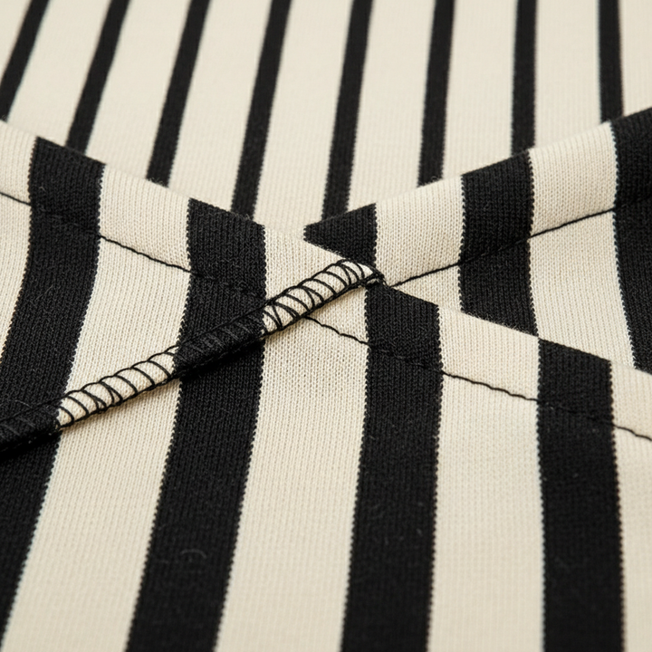 Women's Polo Dress Elegant Striped V Neck Short Sleeve A Line Dresses