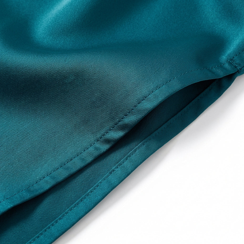 Elegant Temperament Long-sleeved Dress Satin Halterneck Formal Evening Dresses Women Clothing