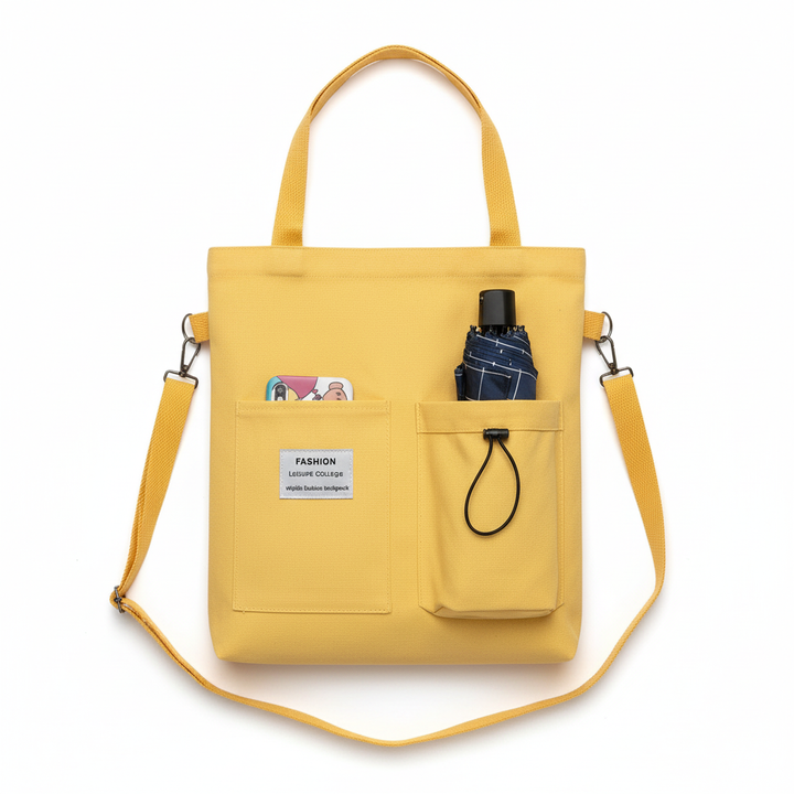Harajuku Canvas Bags Students Handbag With Pockets Preppy Buckpack Shoulder Bag For Women Shoolbags