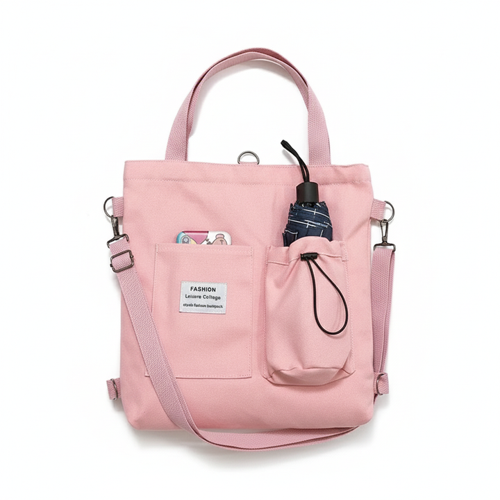 Harajuku Canvas Bags Students Handbag With Pockets Preppy Buckpack Shoulder Bag For Women Shoolbags