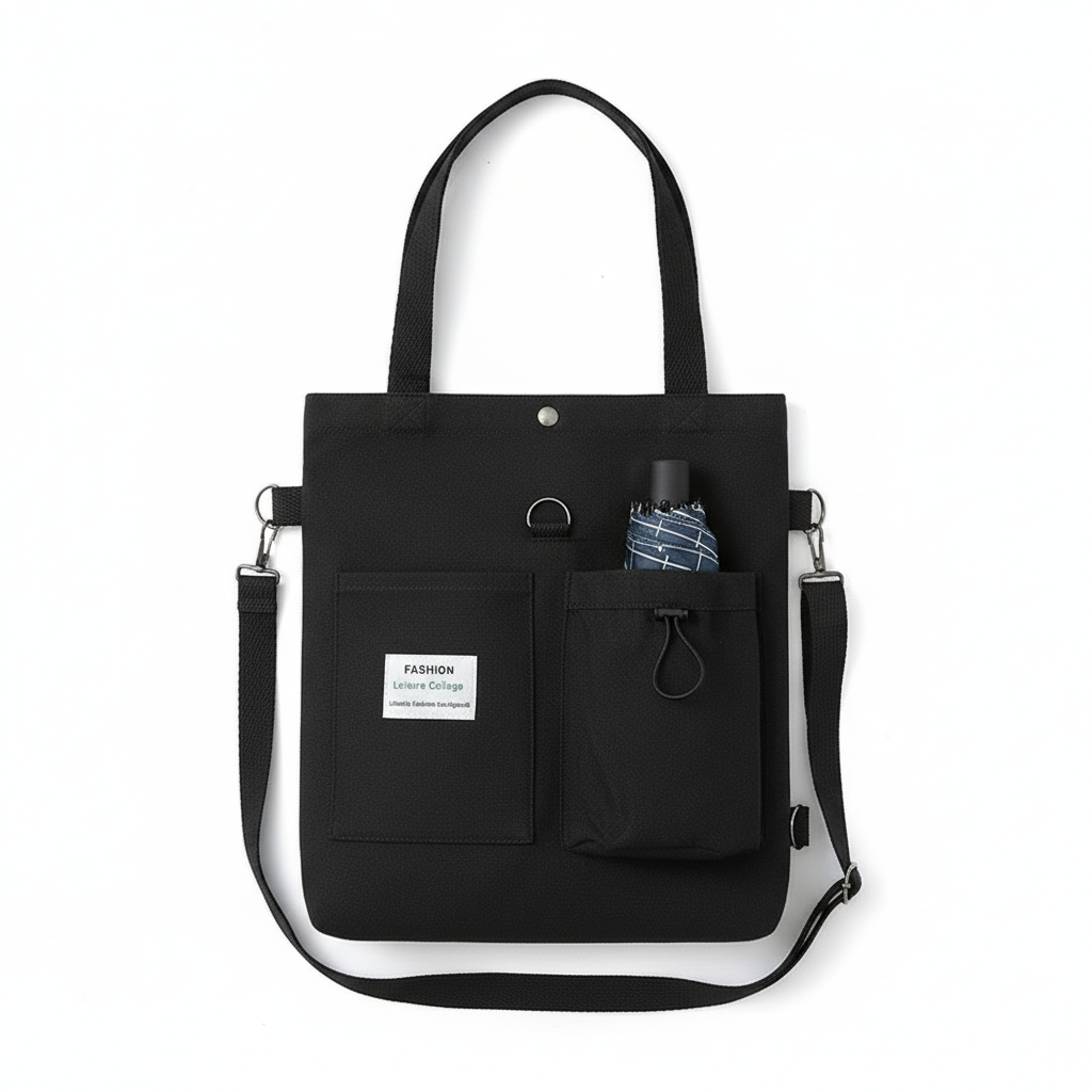 Harajuku Canvas Bags Students Handbag With Pockets Preppy Buckpack Shoulder Bag For Women Shoolbags