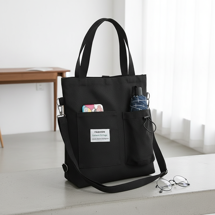 Harajuku Canvas Bags Students Handbag With Pockets Preppy Buckpack Shoulder Bag For Women Shoolbags