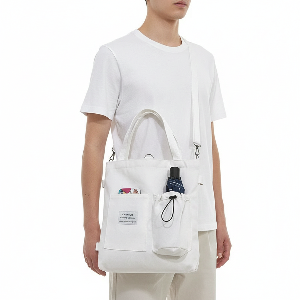 Harajuku Canvas Bags Students Handbag With Pockets Preppy Buckpack Shoulder Bag For Women Shoolbags