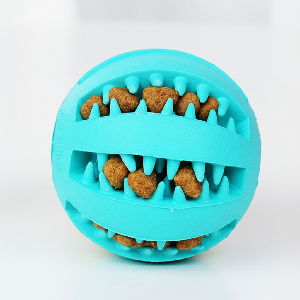 Pet Slow Feeder Dog Toy Cute Funny Rubber Dog Ball Toy