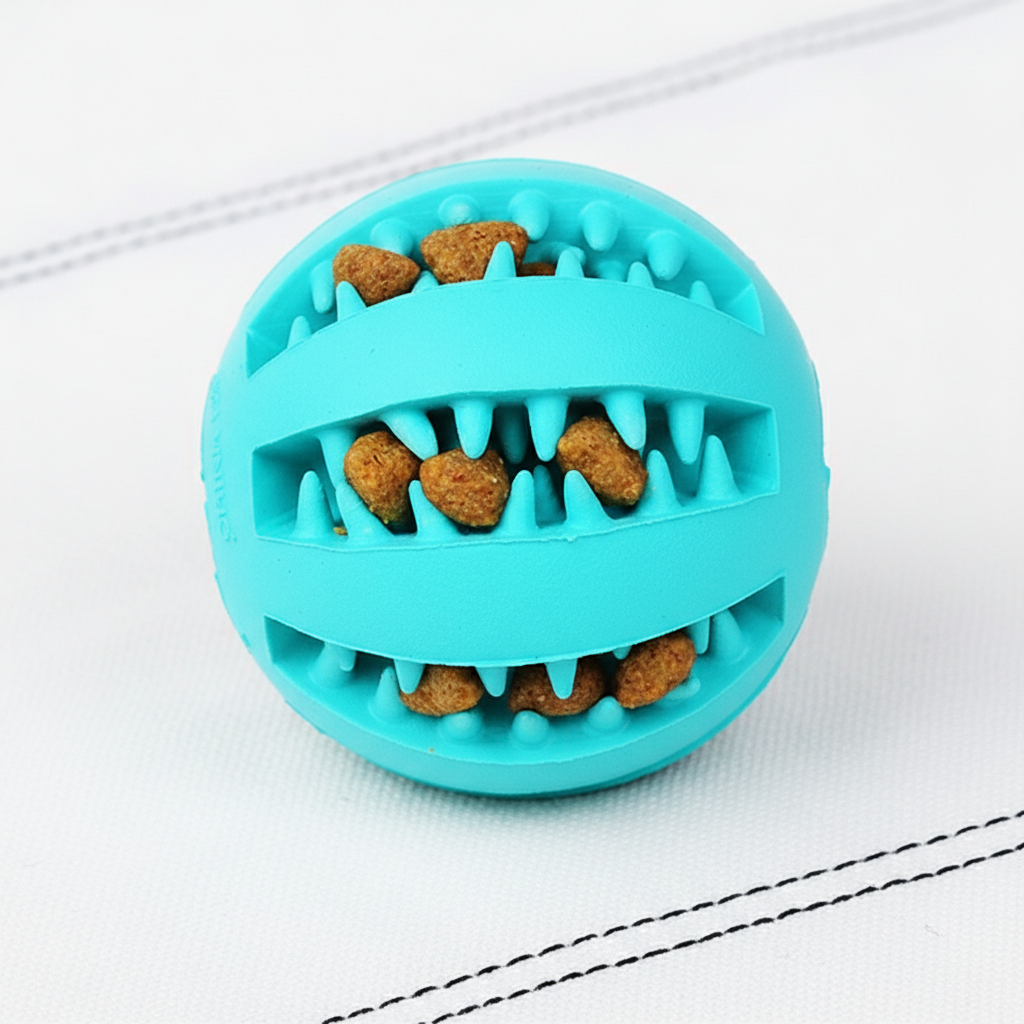 Pet Slow Feeder Dog Toy Cute Funny Rubber Dog Ball Toy