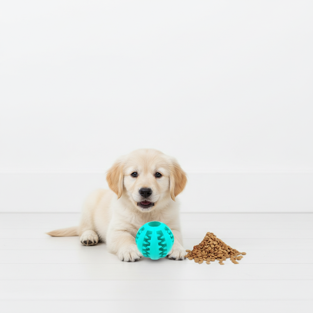 Pet Slow Feeder Dog Toy Cute Funny Rubber Dog Ball Toy