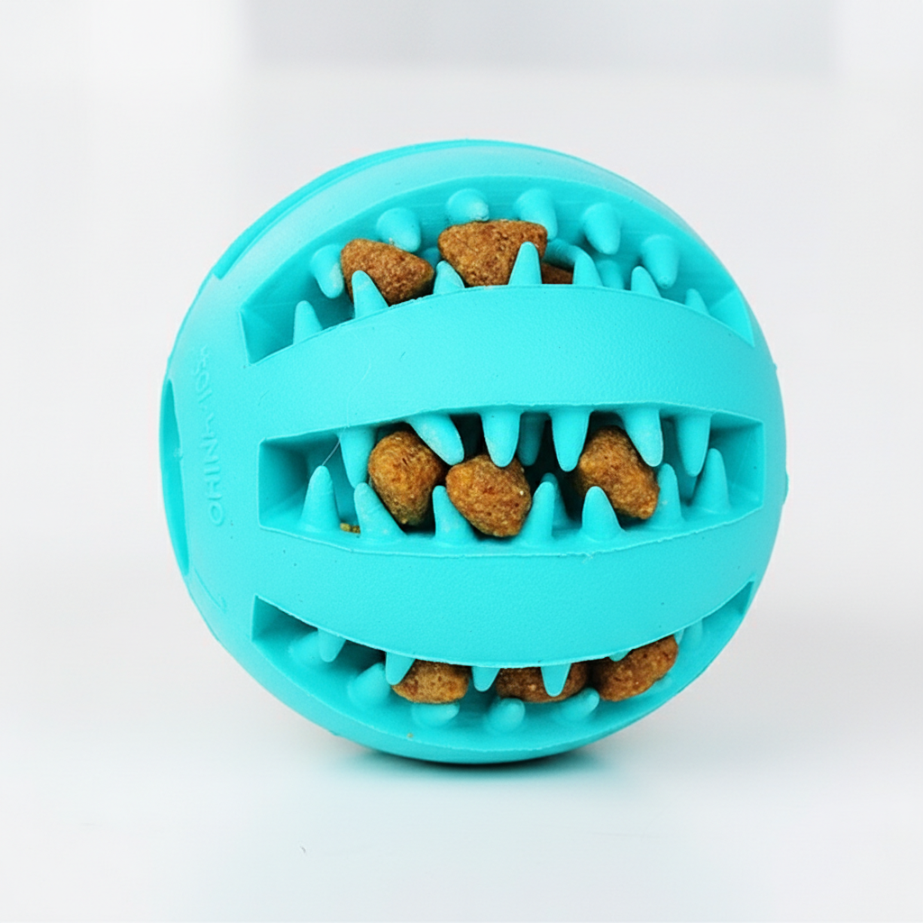 Pet Slow Feeder Dog Toy Cute Funny Rubber Dog Ball Toy