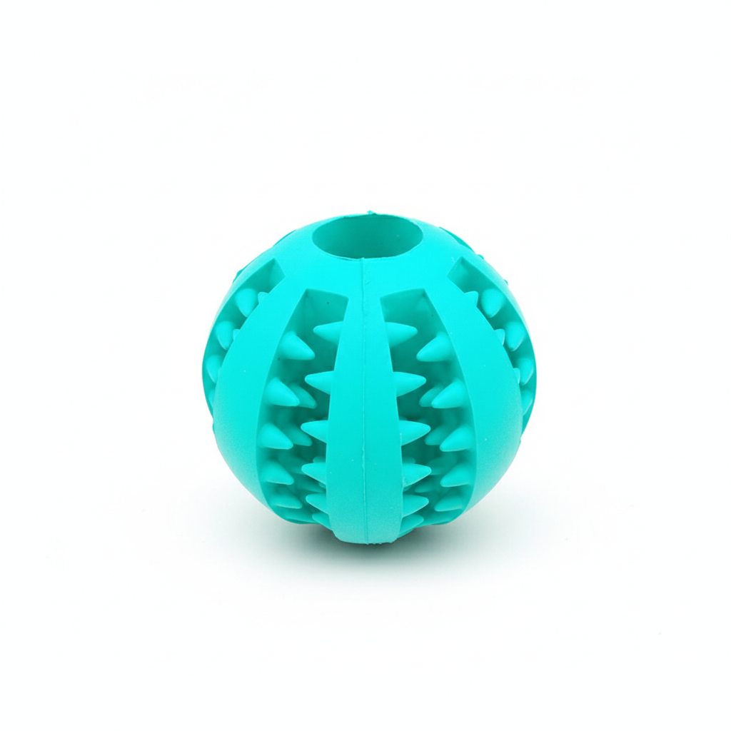 Pet Slow Feeder Dog Toy Cute Funny Rubber Dog Ball Toy