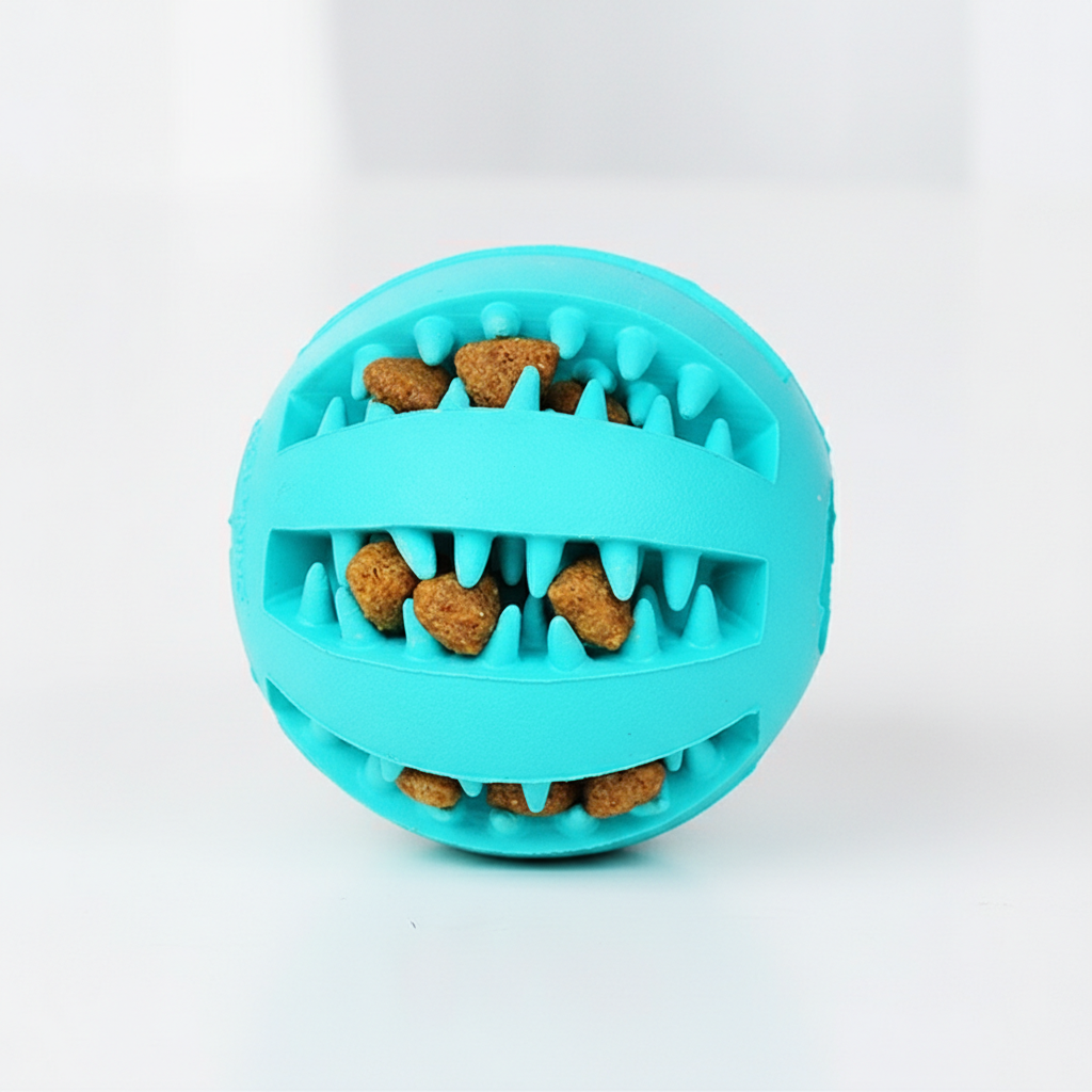 Pet Slow Feeder Dog Toy Cute Funny Rubber Dog Ball Toy