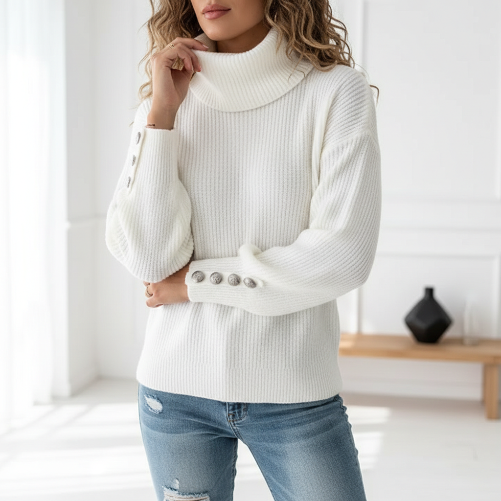 Women's Lapel Pullover Knit Sweater