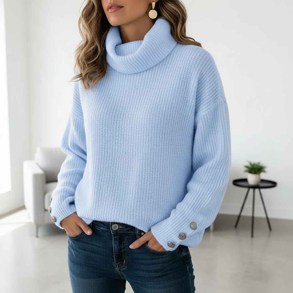 Women's Lapel Pullover Knit Sweater