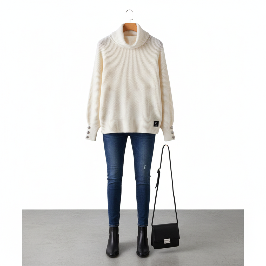 Women's Lapel Pullover Knit Sweater