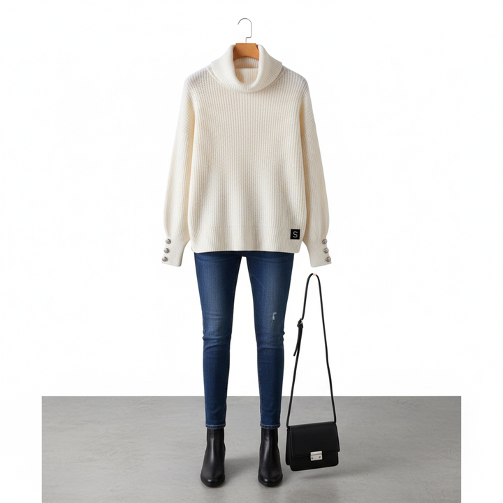 Women's Lapel Pullover Knit Sweater