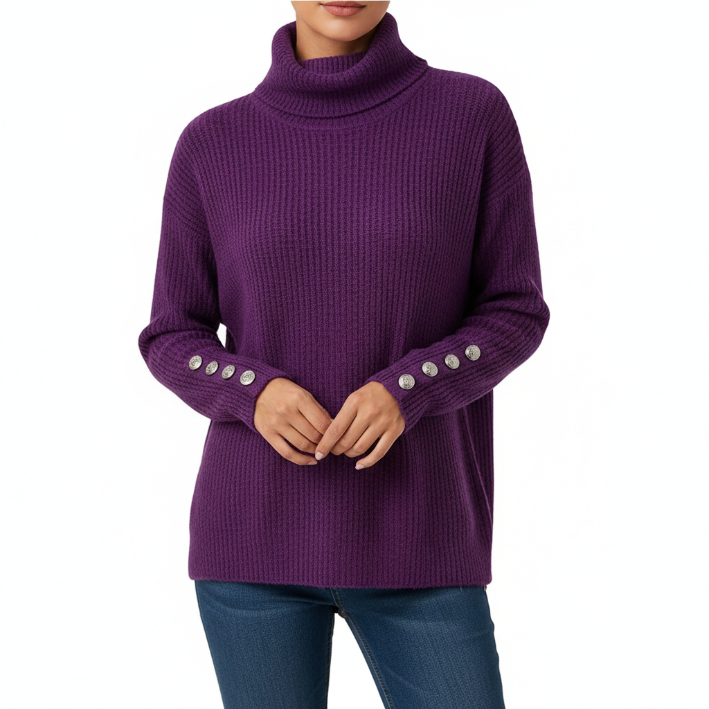 Women's Lapel Pullover Knit Sweater