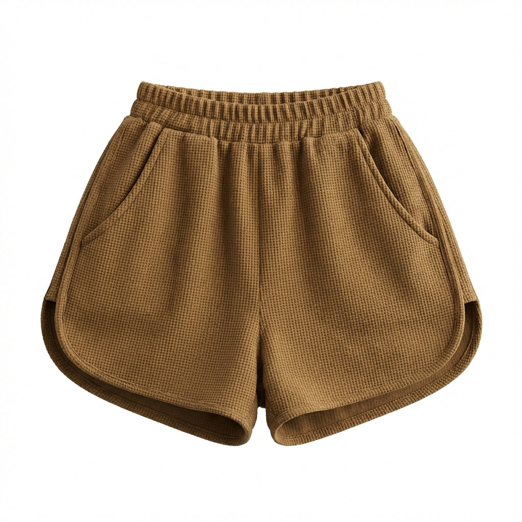 Waffle Sweatpants Shorts For Women