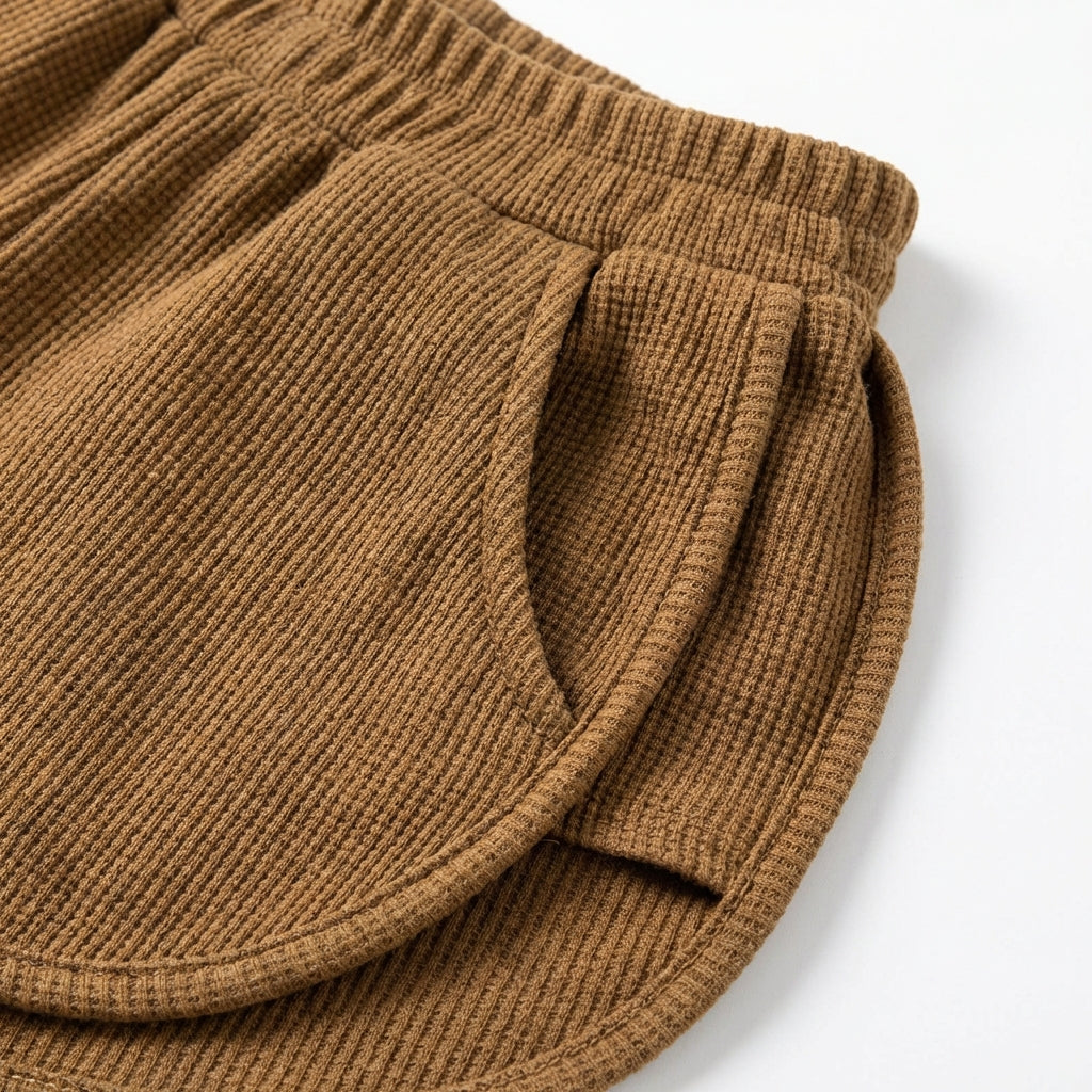 Waffle Sweatpants Shorts For Women