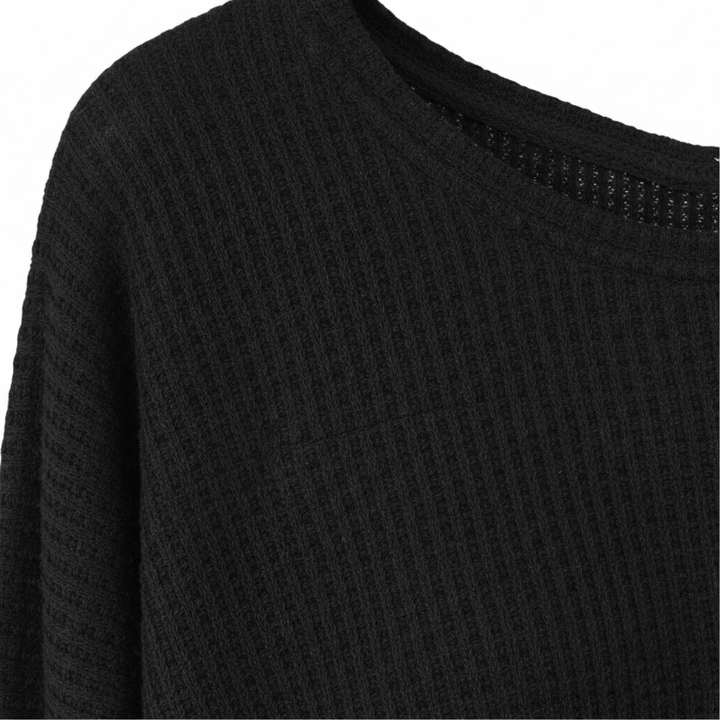 Women’s Waffle Knit Short Sleeve Crew Neck T-Shirt